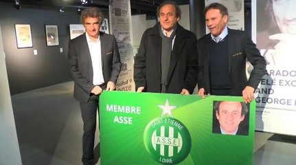 Michel Platini reçoit sa Carte Membre ASSE