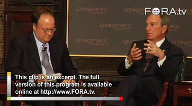 Michael Bloomberg Criticizes Bush Economic Stimulus Plan