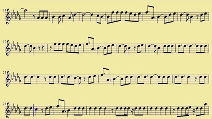 [ Baritone ] Sax Dynamite  - Taio Cruz  -  www.downloadsheetmusic.com.br