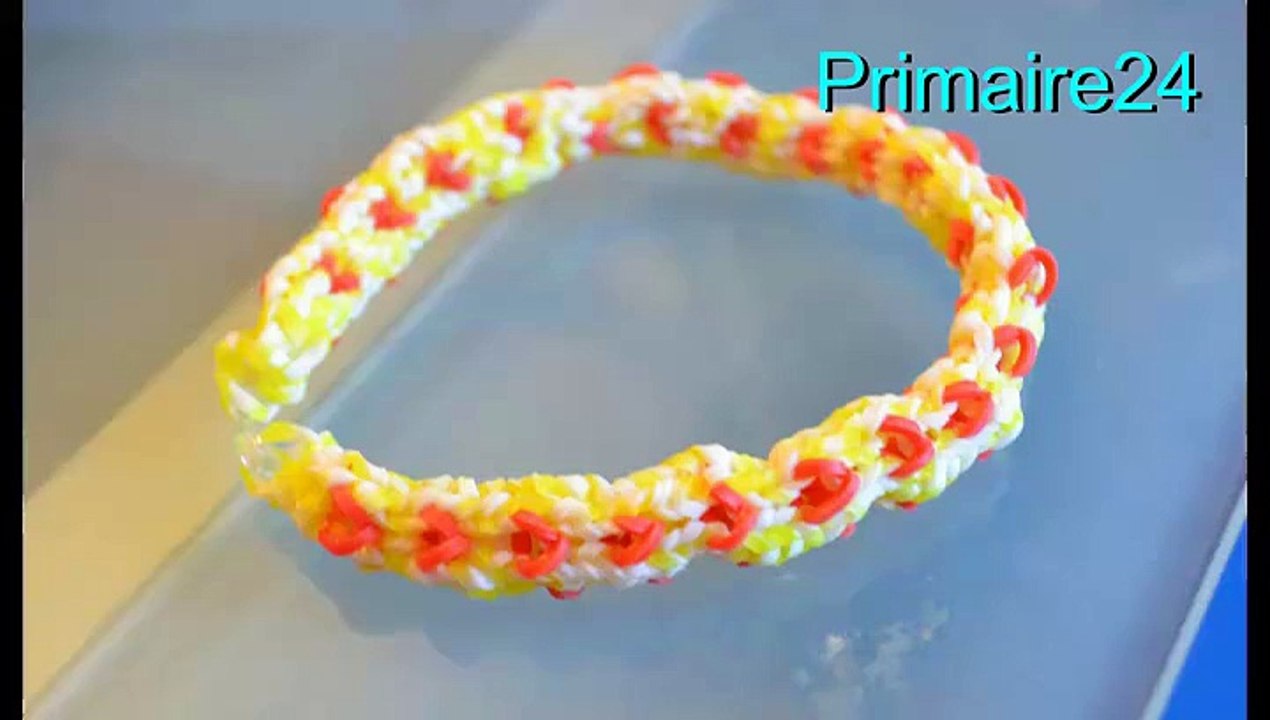 Bracelet en élastiques avec des petits coeurs Rainbow Loom DIY hexafish -  Vidéo Dailymotion