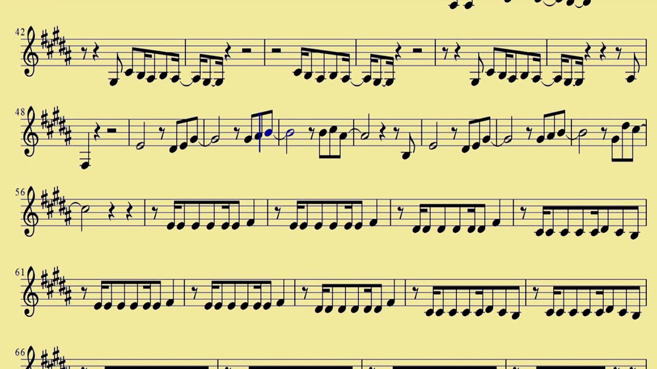 [ Clarinet ] Get Lucky - Daft Punk - www.downloadsheetmusic.com.br