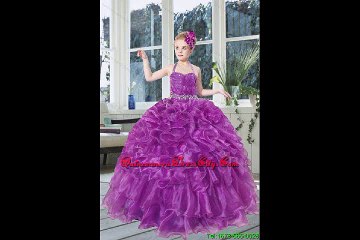 modern multi color little girl pageant dresses