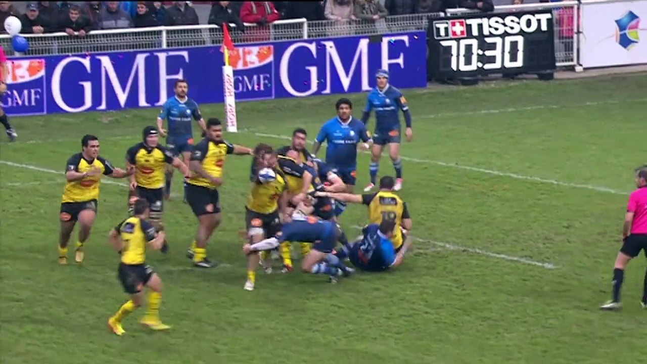 TOP14 - Castres-La Rochelle: Essai Malietoa Hingano (LAR) - J15 - Saison 2014/2015