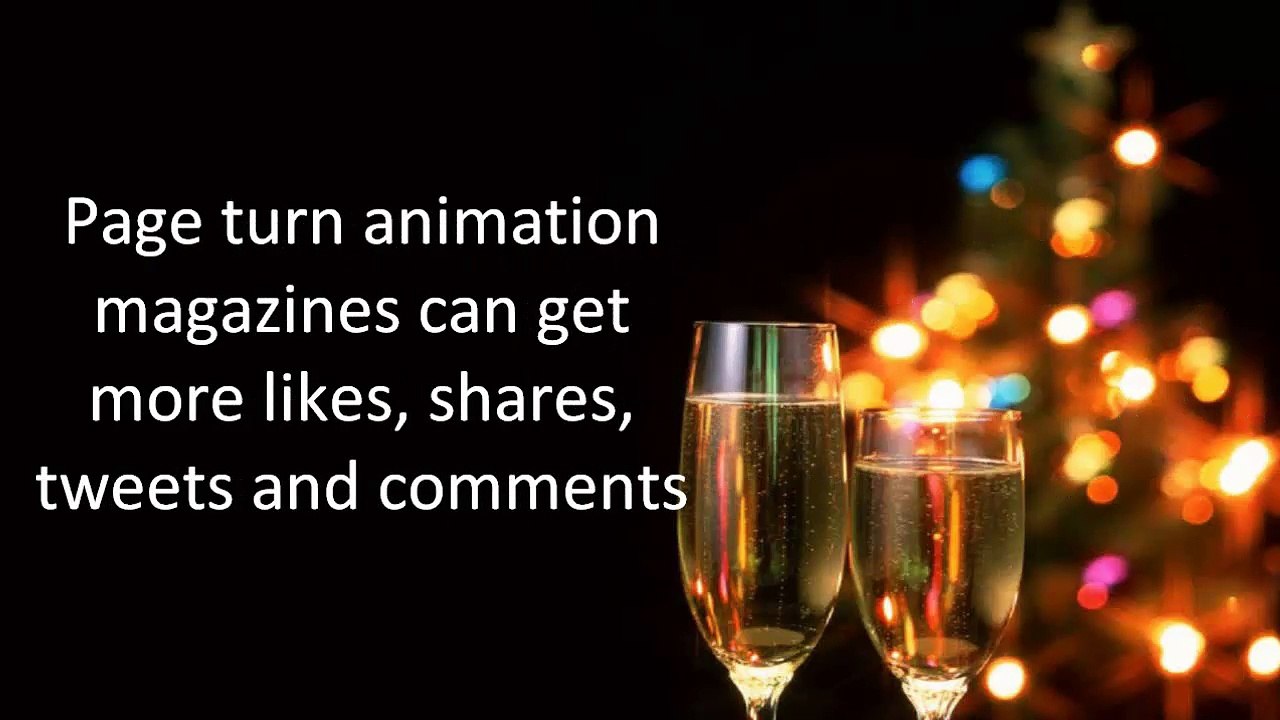Share the page flip animation magazines on social network