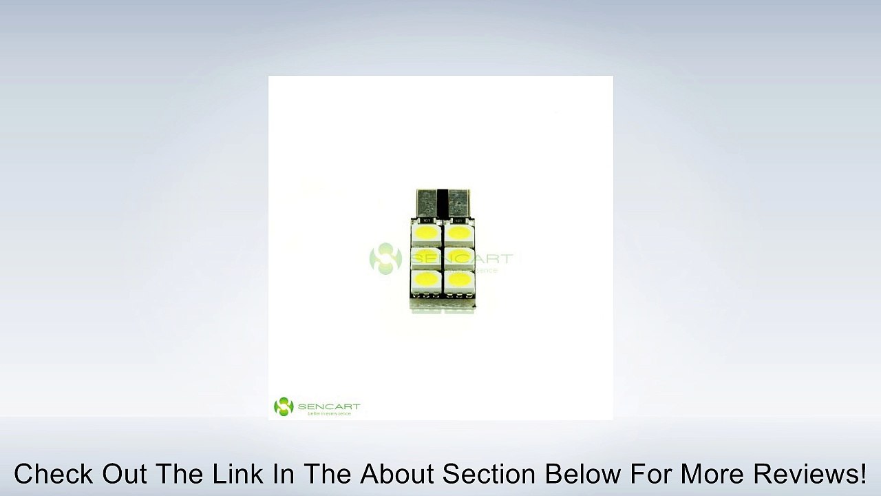 T10 194 168 W5w 2.5w 6500k 168-lumen 12-5050 SMD LED White Lights Bulb Light Lamps Dc 12v Review