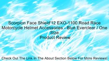 Scorpion Face Shield'12 EXO-1100 Road Race Motorcycle Helmet Accessories - Blue Everclear / One Size Review