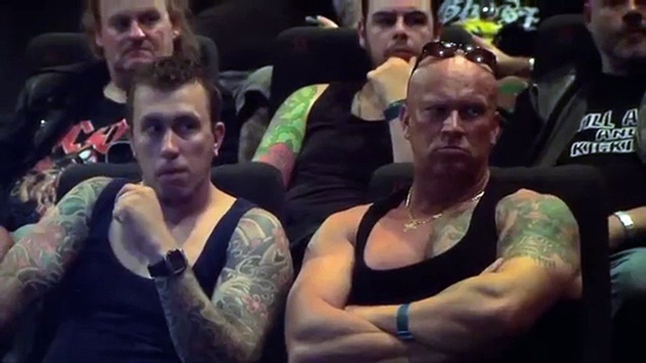 Carlsberg stunts with bikers in cinema