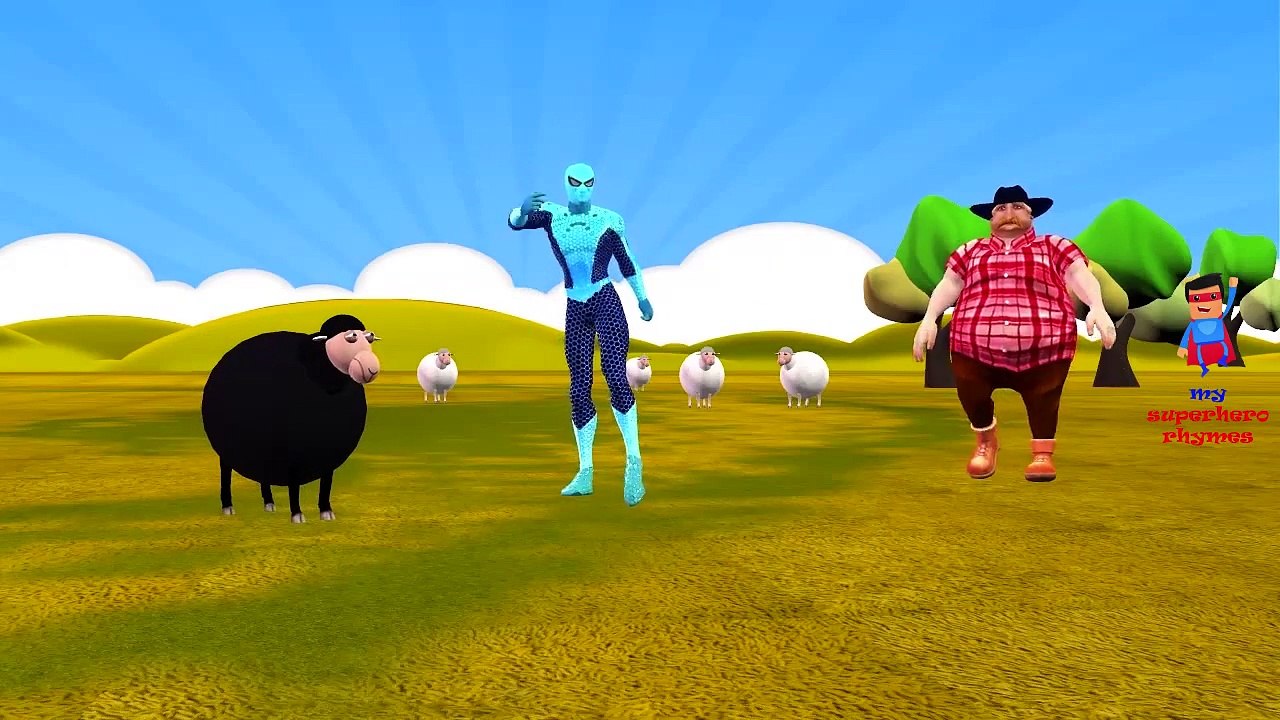 Spiderman Cartoon Baa Baa Black Sheep Nursery Rhyme | Spiderman 3D Animated Children Nursery Rhymes