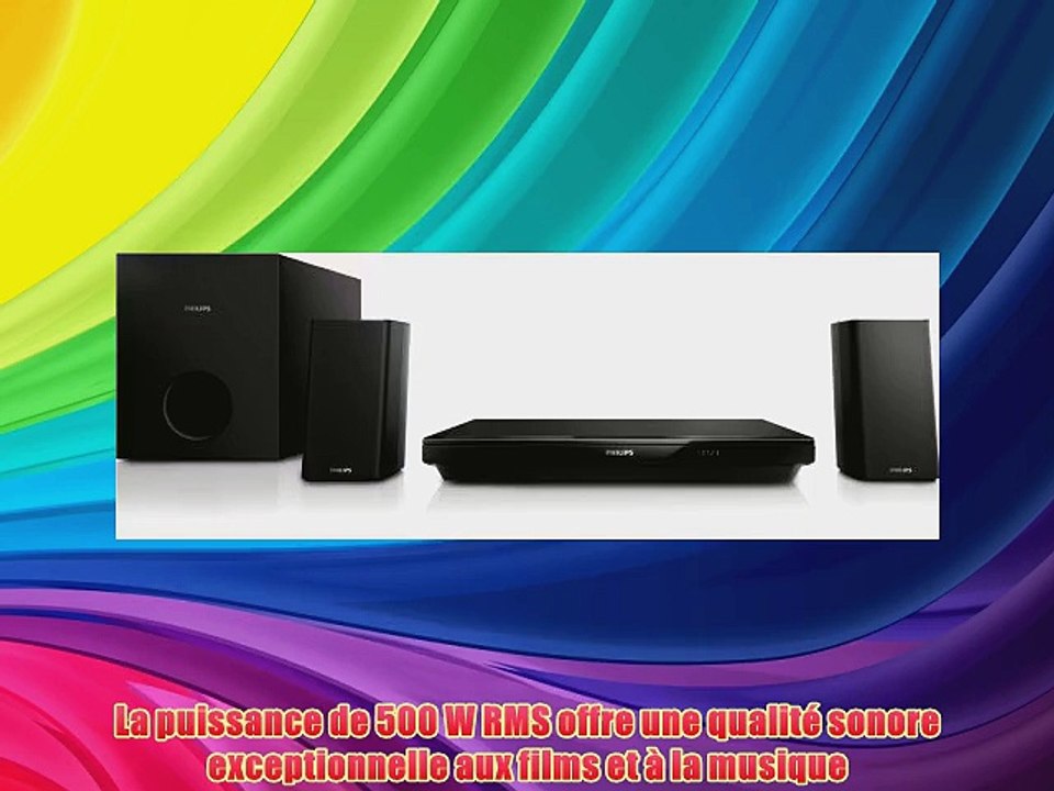 Philips HTB3280 SystÃ¨me Audio Full HD Blu-ray 3D Smart TV Dolby TrueHD et DTS-HD 500 W