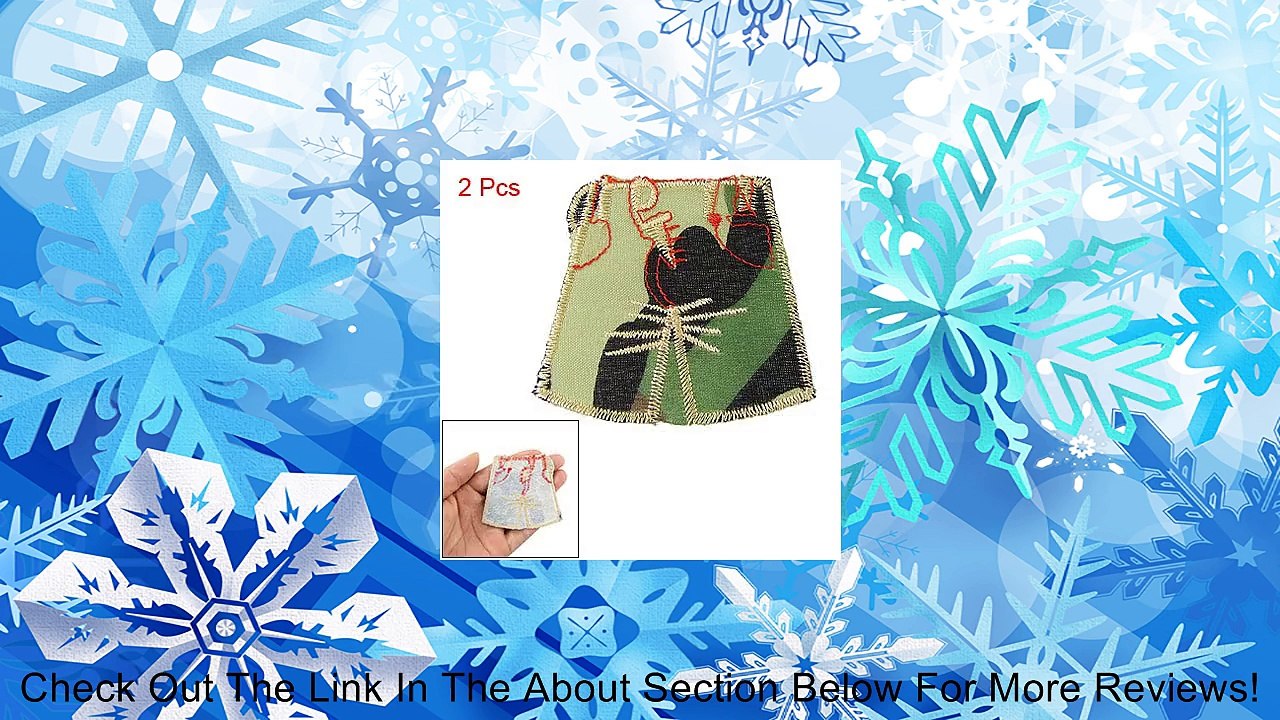 Embroidered Fabric Sticker Iron On Patch 2 Pcs Tri Color Review
