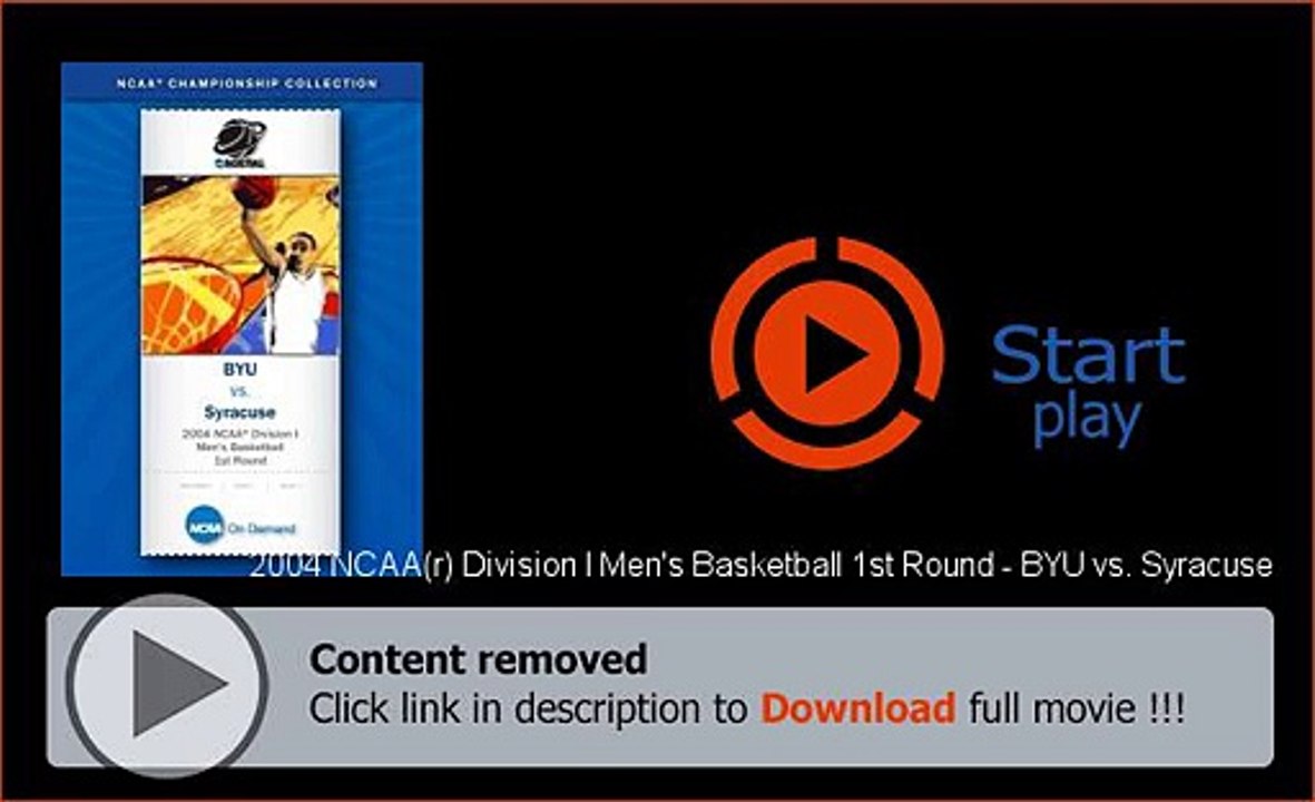 Download 2004 NCAA(r) Division I Men's Basketball 1st Round - BYU vs. Syracuse Movie Full Length Movie HD DVD Quality