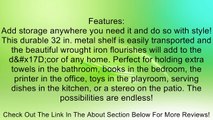 Metal Shelf- Decorative 32* Metal Shelf With Wrought Iron Motif, Folding Shelf Product SKU: HD229388 Review
