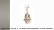 Solid Sterling Silver 925 Beautiful detailed Hamsa Charm with Lobster Claw Clasps. Fits any bracelet. Review