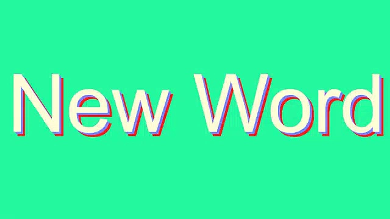 How to Pronounce New Word