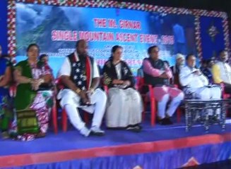 Junagadh Mt Girnar Single Mountain Ascent Event opened by Babubhai Bokhiriya