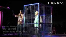 Sparks Fly as Caged MythBuster Adam Savage Busts a Move