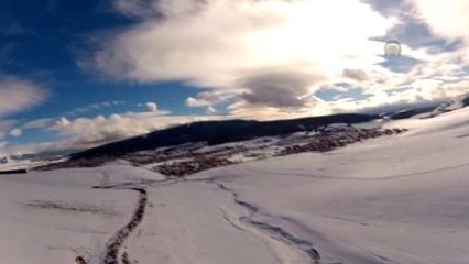 Sarıkamış Şehitleri Yürüyüşü Havadan Görüntülendi