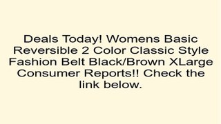 Womens Basic Reversible 2 Color Classic Style Fashion Belt Black/Brown XLarge Review