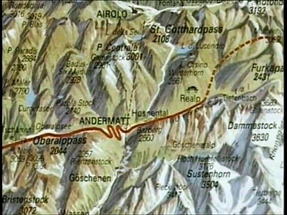 Die Furka - Oberalp - Bahn (Fahrt durch die Schweizer Hochalpen)