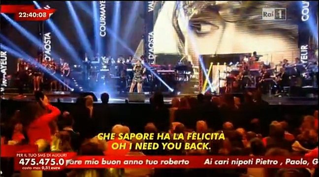Simona Molinari canta La Felicità a L'anno che verrà , Rai 1