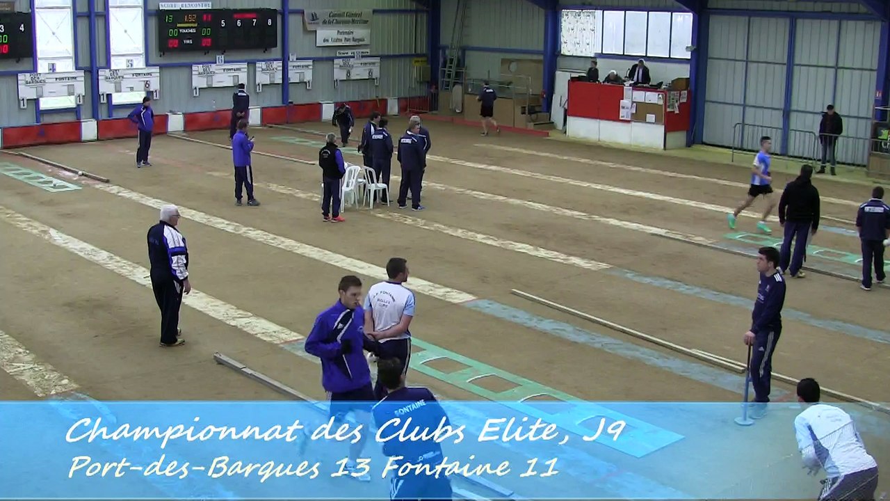 Troisième tour, tir progressif, Port-des-Barques contre Fontaine, Sport Boules, J9 Elite 2014 2015
