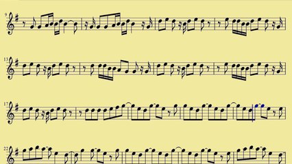 [ Bari Sax ] Roar - Katy Perry  - www.downloadsheetmusic.com.br