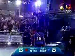 Messi & Tevez VS Maradona & Enzo Football Tennis  Best