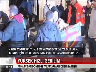 Yüksek Hızlı Gerilim Ankara'dan Dönen Galatasaraylılar polisle tartıştı