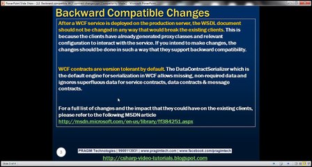 Part 12   Backward compatible WCF contract changes