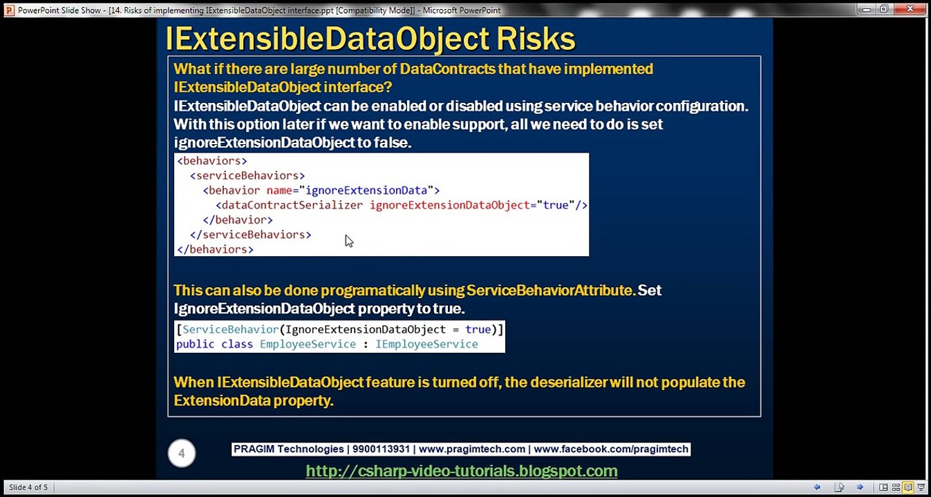 Part 14   Risks of implementing IExtensibleDataObject interface