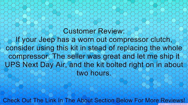Jeep Wrangler AC Compressor Clutch Assembly Replacement for Mopar 04720834 A/C Review