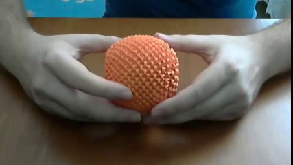 How to make 3d origami orange fruit