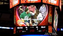 Couple fighting on Kiss Cam! Bulls mascot comes to the rescue...
