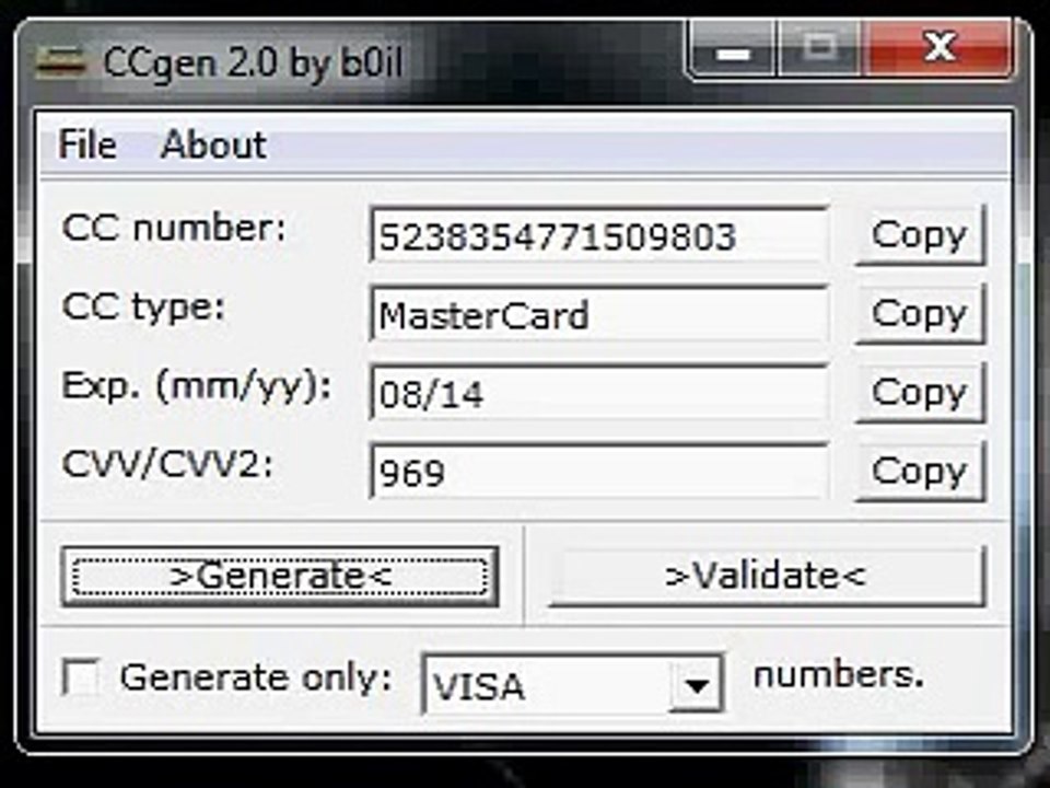 TUTO _ Generateur de carte Bancaire Telecharger Avril 2014 _ 100% MARCHE