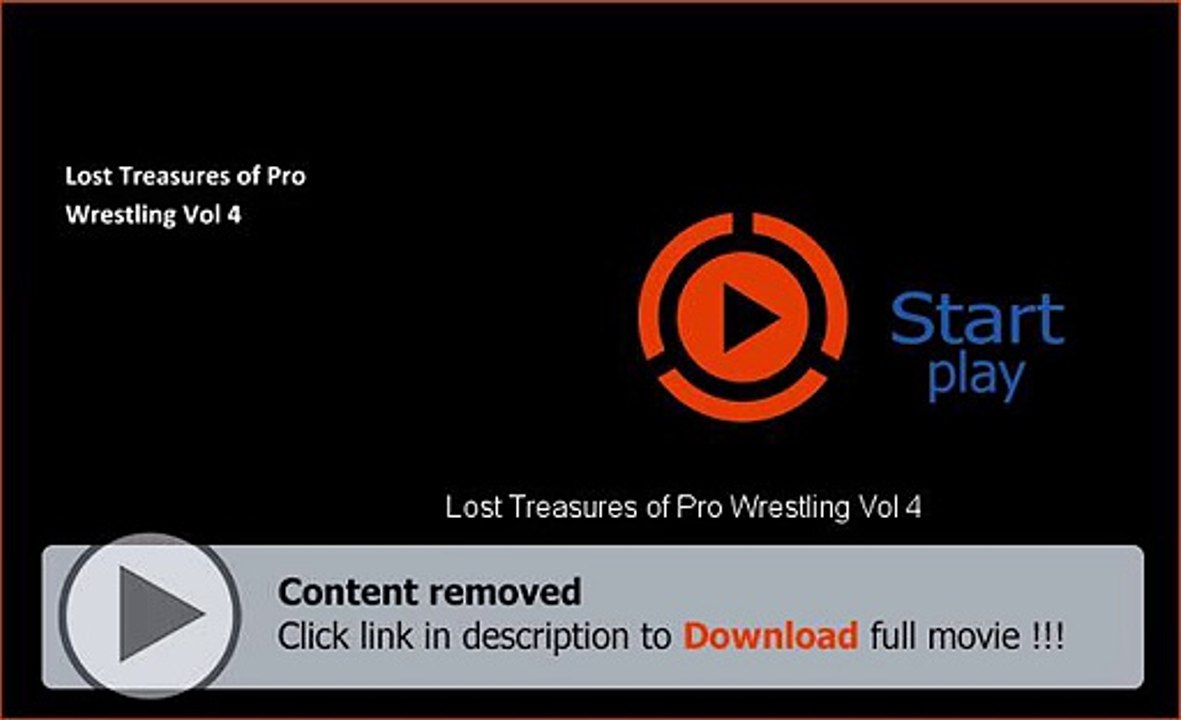Download Lost Treasures of Pro Wrestling Vol 4 In HD, DivX, DVD, Ipod Formats