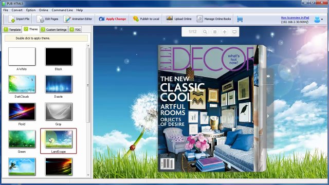 Powerful page flip software for online business