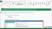 01.03 Primeros pasos, abrimos un archivo en Excel 2013