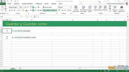 03.02 Guardar y Guardar como en Excel