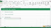 03.07 Opciones de cuenta de Excel