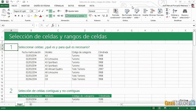 04.01 Selección de celdas y rangos de celdas