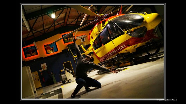 Décoration du hall base des hélicoptères de la sécurité civile Entzheim