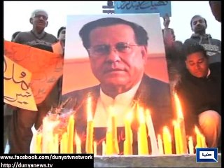 Dunya news- 7 suspects booked for attacking Taseer's death anniversary vigil
