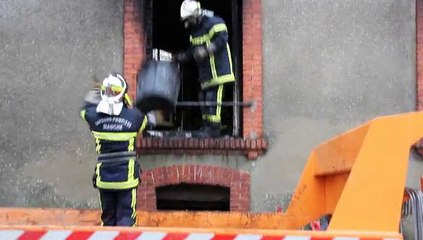 Incendie rue Letellier à Cherbourg