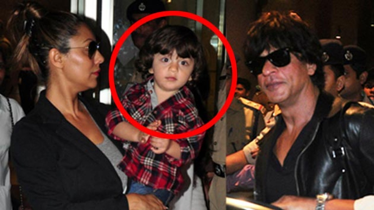 Shahrukh, Gauri SPOTTED With AbRam Suhana & Aryan At Airport