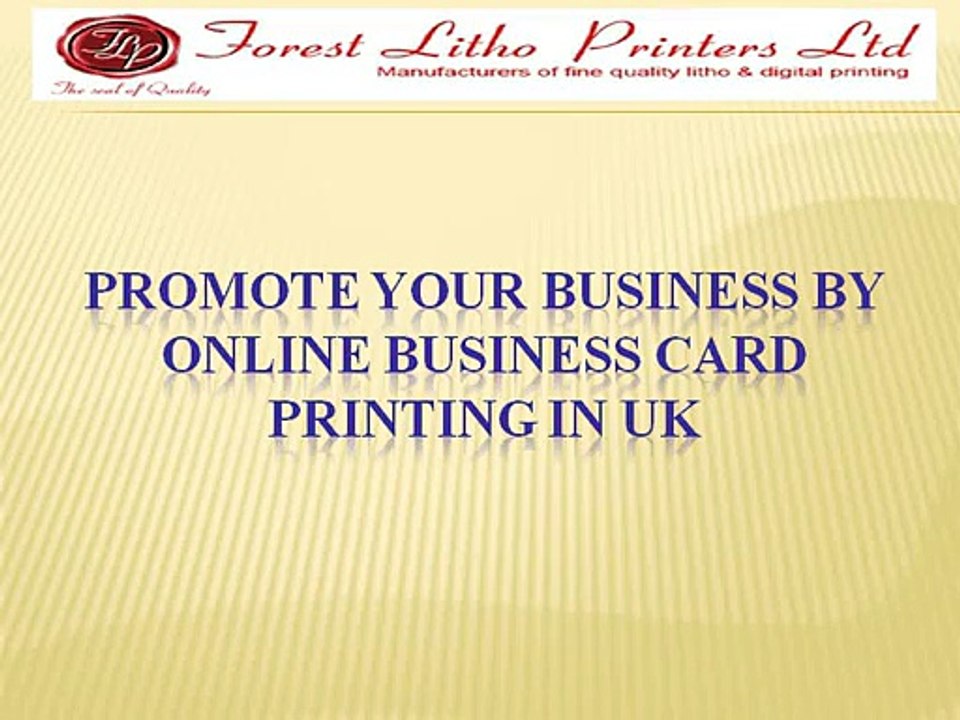 Promote Your Business by Online Business Card Printing in UK