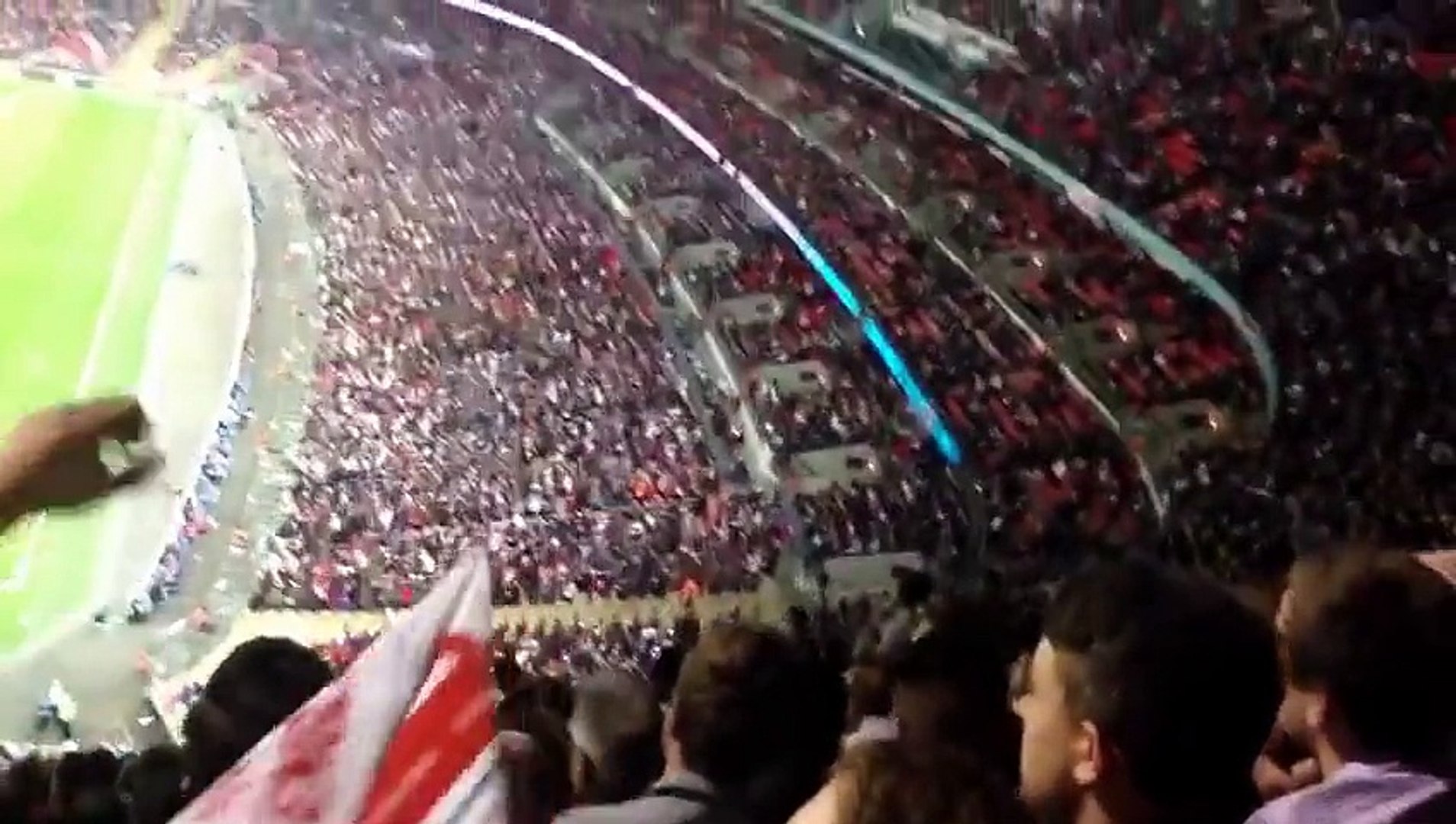 ⁣Paper Plane Launched from Top of Stadium Hits Player