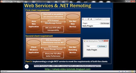 Part 2   Creating a remoting service and a web service