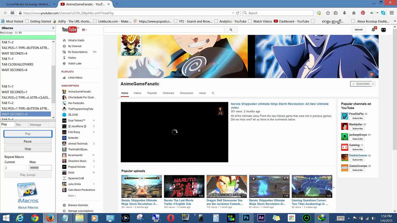 Likenation iMacros script (Youtube Subscribe) 100% Working (Dropbox Download)