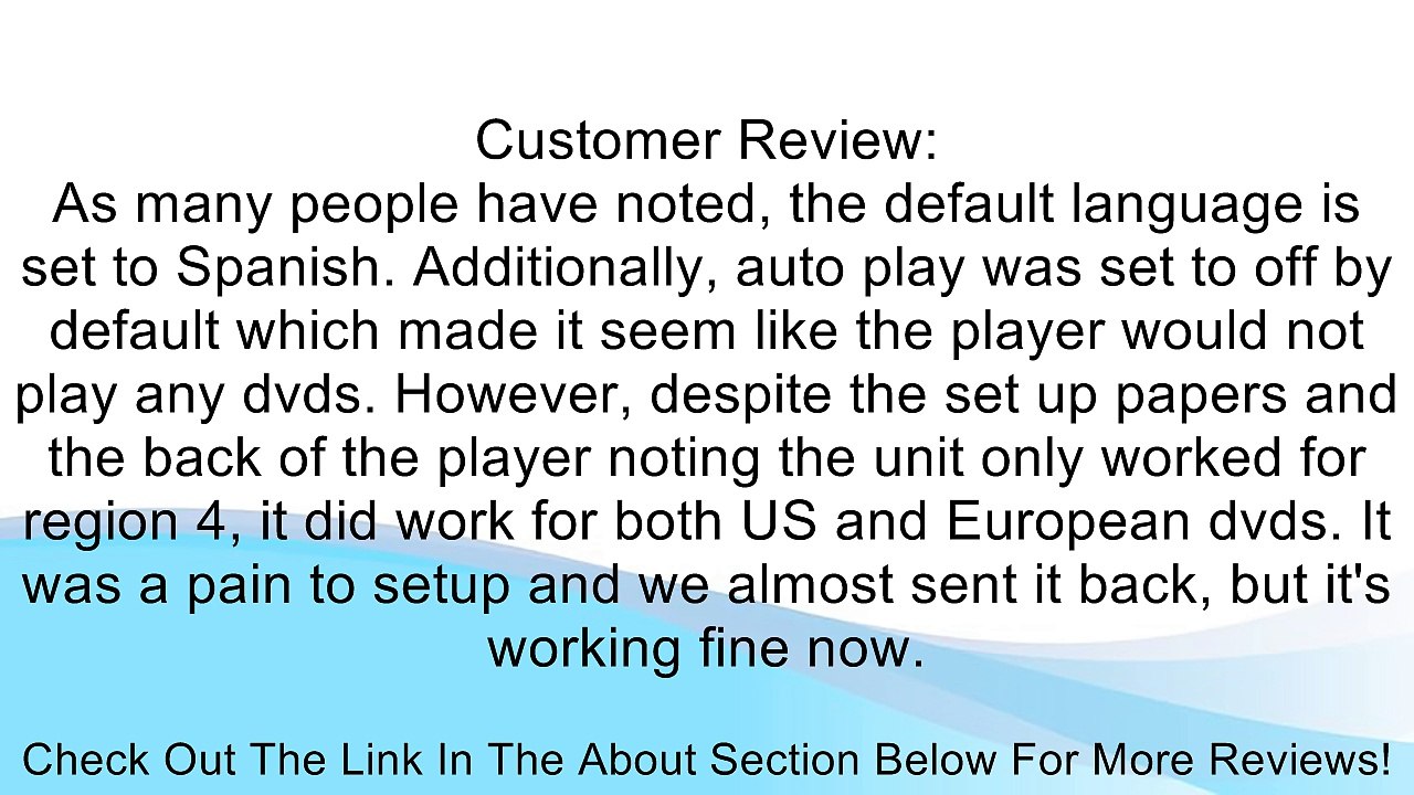 Sony, DVP-SR320  Ultra-Compact Multi Format DVD Player with USB Supports MP3 and JPEG files, Remote Included Review