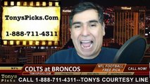 Denver Broncos vs. Indianapolis Colts Free Pick Prediction AFC Divisional Game NFL Pro Football Playoff Odds Preview 1-11-2015